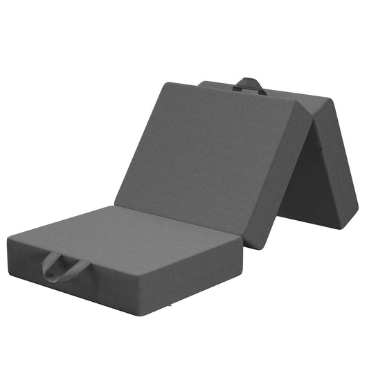 15cm Small Single BedStory 3-Fold Mattress Folding Foam Bed Washable Cover, 180x70cm
