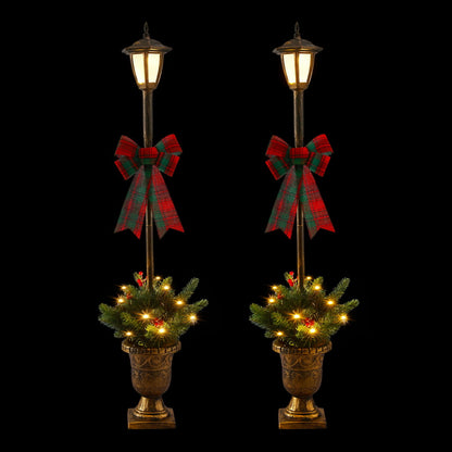 Jingle Jollys Christmas Lights 125cm Lamp Post 50 LED Fairy Light Decorations